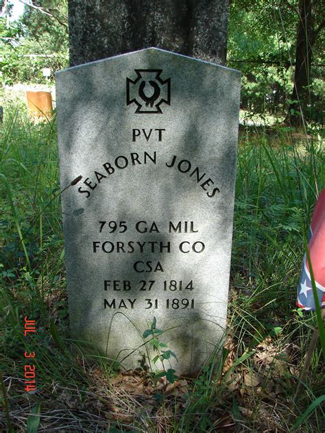 Seaborn Jones 1814 1891 Find A Grave Memorial