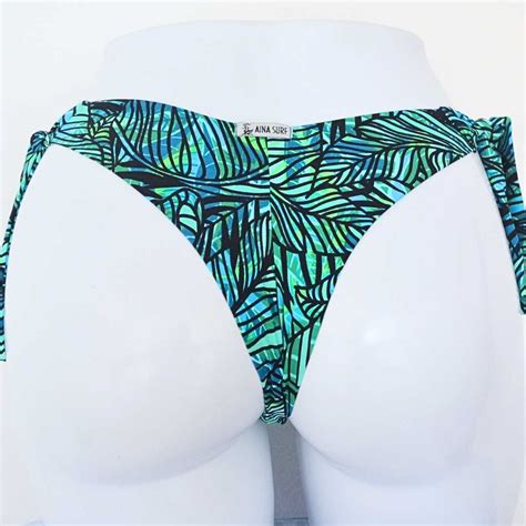 Biquíni Calcinha Nó Fio Duplo Ipanema Folhagem Aina Bikini