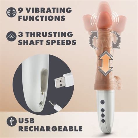 Dr Skin Dr Hammer 7 Thrusting Gyrating Heating And Vibrating Dildo With Remote And Suction