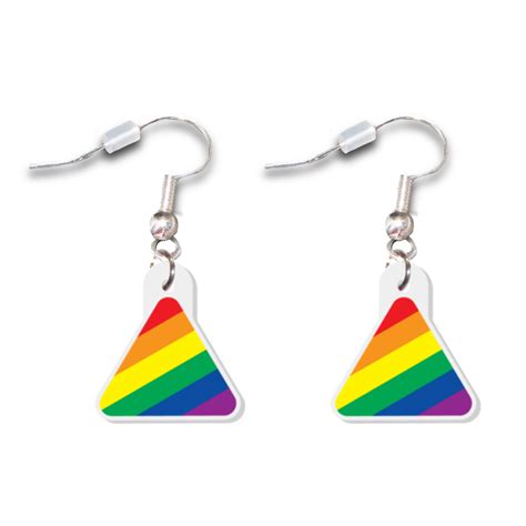 Gay Pride Rainbow Pride Inspired Acrylic Triangle Earrings The Pride Shop