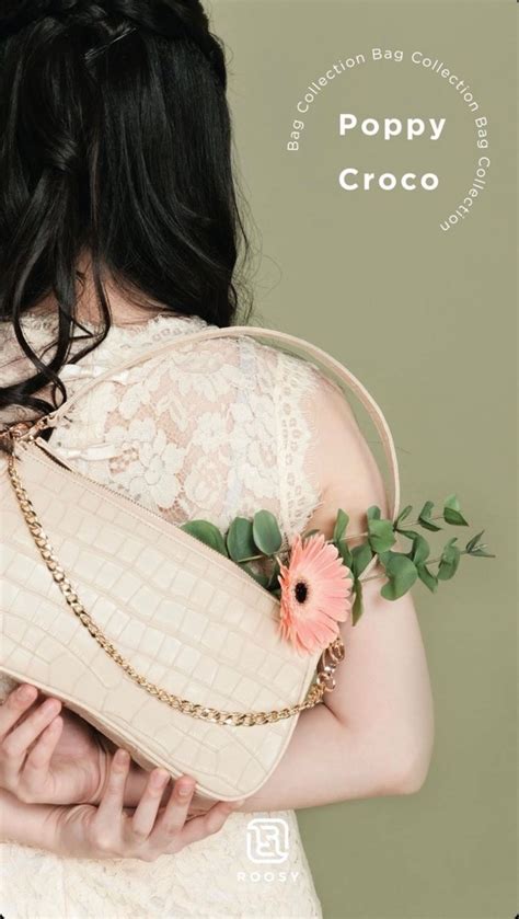Roosy Shoulder Bag Nude Poppy Croco In Nude Fesyen Wanita Tas Dompet Di Carousell