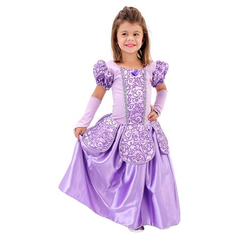 Fantasia Princesa Rapunzel Vestido Luxo Lil S Violeta Festa De