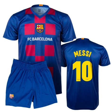 Fc Barcelona Poly Kinder Training Trikot Messi Komplet Set