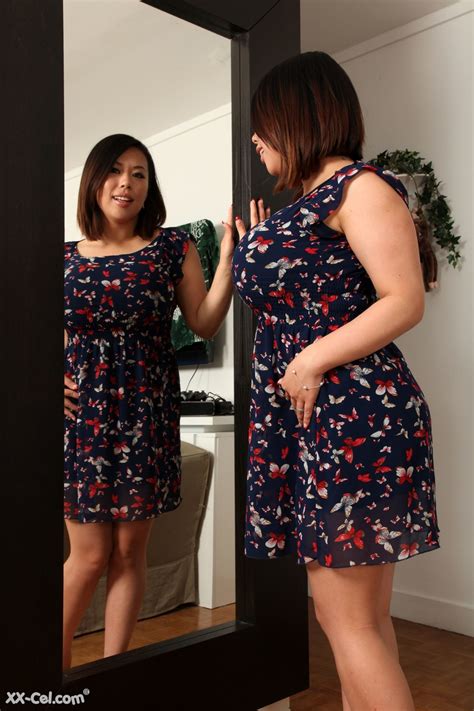 British Milf Tiger Benson Reveals Her Fake Boobs Pierced Pussy In The Mirror Coedcherry