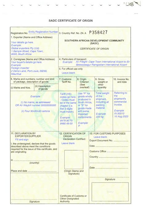 How To Complete A Sadc Certificate Import Export License