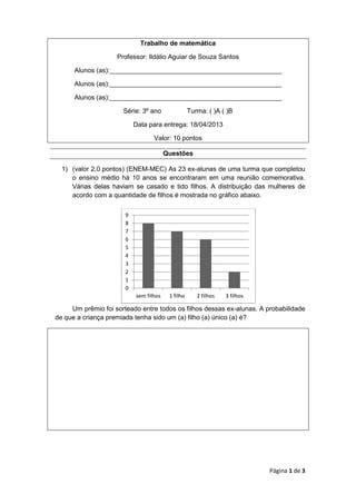 Trabalho de matemática 2 PDF Download Gratuito