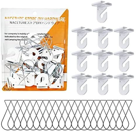 Ceiling Hook Clips 100Pcs Drop Ceiling Hanger Hooks Ceiling Tile Hooks