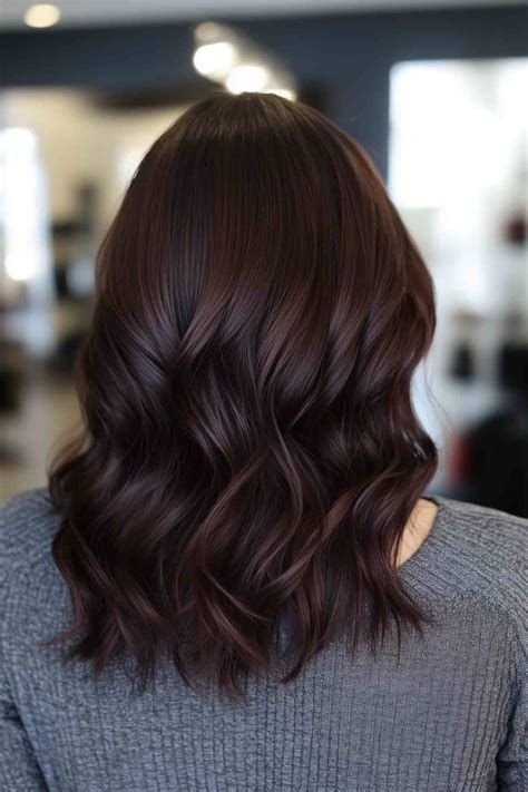 Brown hair violet highlights are trending for the fall season 34