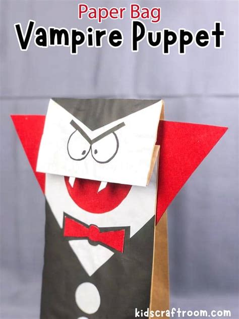 Paper Bag Vampire Puppet Kids Craft Room