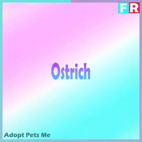 Adopt Me Ostrich FR Fly Ride Virtual Pet Animal Adopt Me Pets - Etsy
