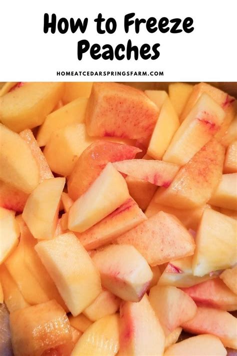 How To Freeze Peaches Without Sugar Home At Cedar Springs Farm Receta