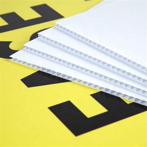 Recycled White Coroplast Sheets 10mm Blank Corrugated Plastic Sheets