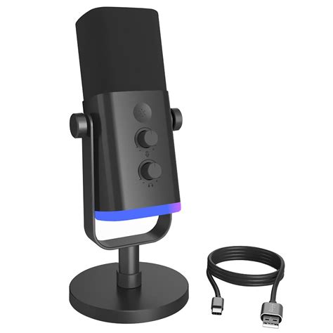 Microfone Fifine AM8 Streaming Recording Dynamic RGB - Preto no ...