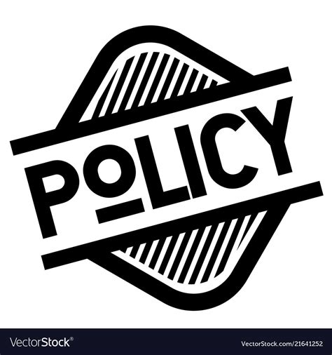 policy stamp  white royalty  vector image