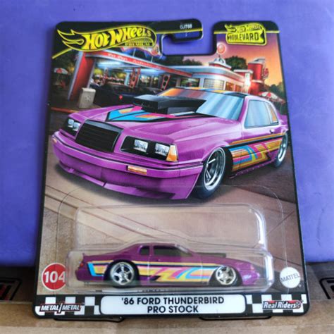 Jual Hot Wheels Boulevard 86 Ford Thunderbird Pro Stock Ungu Hotwheels Premium Ford