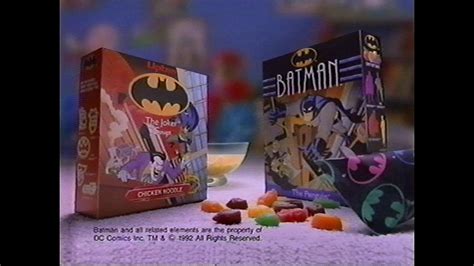 Batman Fruit Snacks And Soup From Lipton Commercial 1992 [high