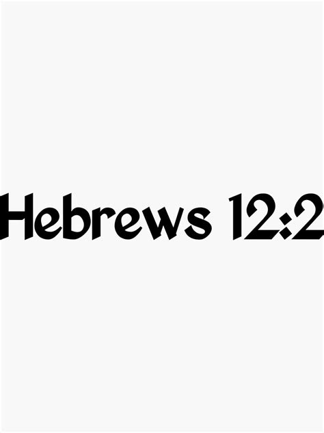 Hebrews 122 Sticker For Sale By Maroua Design Redbubble