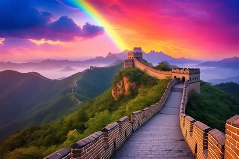 Free Photo 3d Rendering Chinese Great Wall