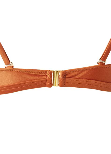 Helix Bikini With Stripes In Copper Bronze Glossy Color By Antmarkant Antmarkant