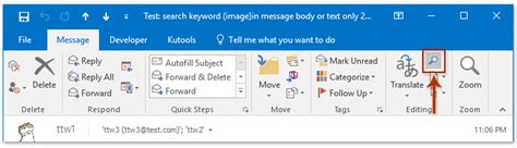 how to find email in outlook