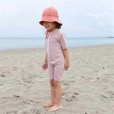 Noe Clover Sunsuit S S Rose Nude Petit Crabe
