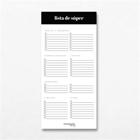 Lista De Compras Imprimible Plantillas De Lista De Compra Para