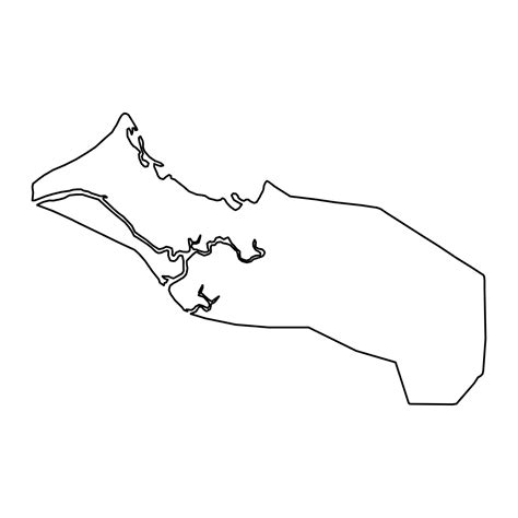 Premium Vector | Banjul map administrative division of gambia vector