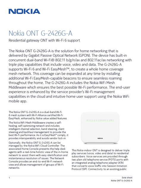 Nokia Fibre Ont Fantastic Savings Ids Deutschlandde