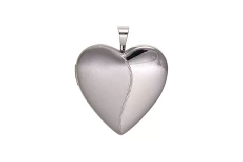 20MM SATIN UNI Médaillon Coeur Pendentif Argent EUR 83 54 PicClick FR