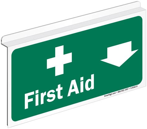 First Aid Z Sign For Ceiling With Down Arrow Symbol Sku S 6162 D