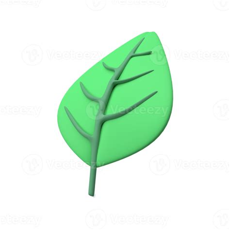 3d Leaf Rendered Object Illustration 12794788 Png