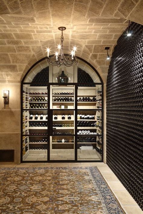 A Wine Cellar In The Middle Of A Room