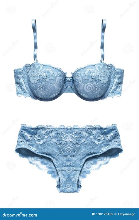 Blue Lingerie Isolated Stock Image Image Of Brassiere 138175409