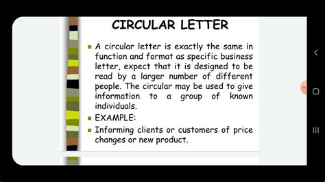 Circular Letter - YouTube