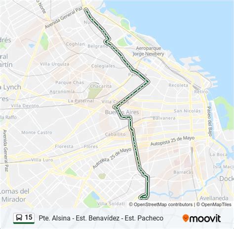 Ruta 15 Horarios Paradas Y Mapas Est Rivadavia Pte Alsina