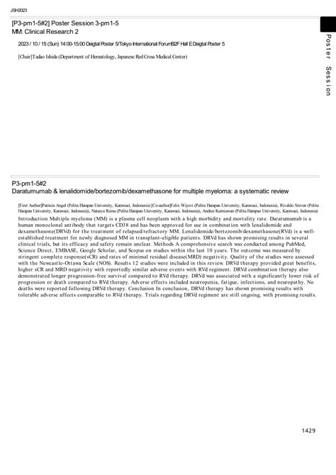 PDF Daratumumab Lenalidomide Bortezomib Dexamethasone For Multiple