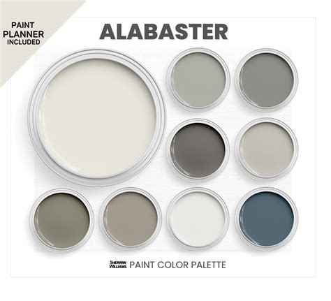 Sherwin Williams Alabaster Color Palette, Interior Design, 55% OFF