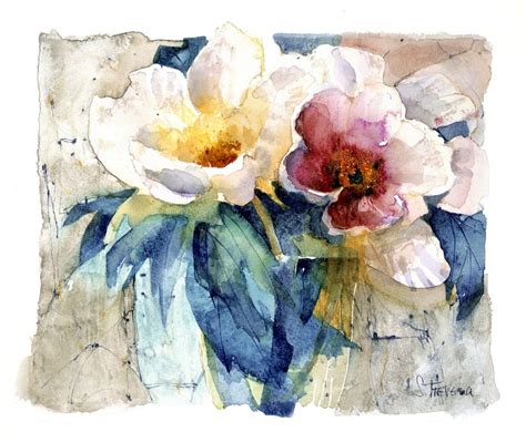 Tree Peonies Shirley Trevena Painting Watercolor Paintings Floral