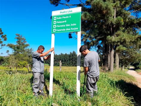 Prefeitura da Lapa instala placas de sinalização no interior Jornal O