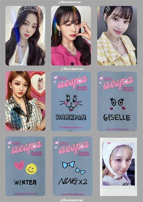 Aespa Photocard Template 2023 Sanat