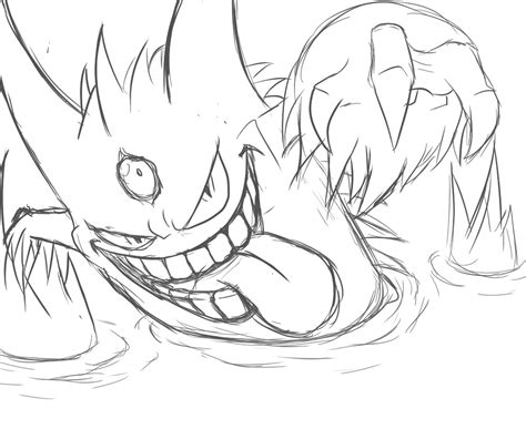 Pokemon Coloring Pages Mega Gengar