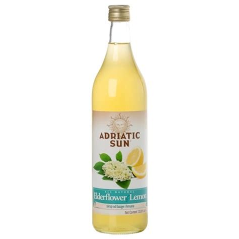 Adriatic Sun Elderberry Lemon Syrup 1l Pirinfoods
