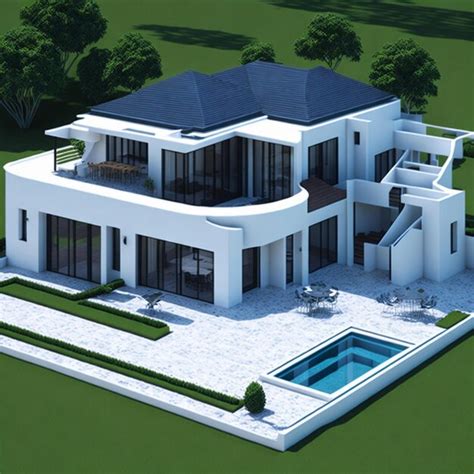 Premium AI Image | View of luxury 3d house model