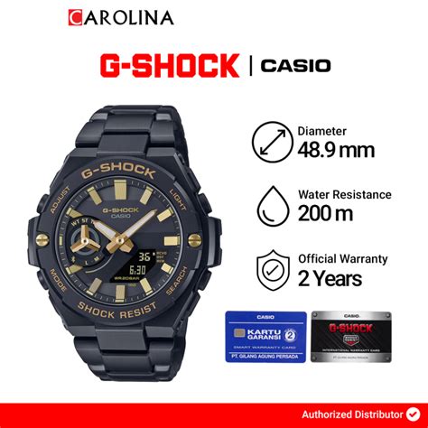 Jam Tangan Pria Casio G Shock G Steel Gst B Bd A Black Dial Black