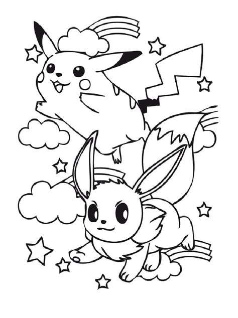 Fofo Eevee Sentado Para Colorir Imprimir E Desenhar Colorir Me