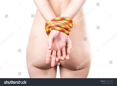 Naked Woman Rope Tied Hands Behind Stock Photo 1076104691 Shutterstock