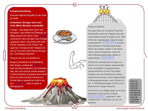 Interaktives Arbeitsblatt Energieumwandlung Energie Macht Schule