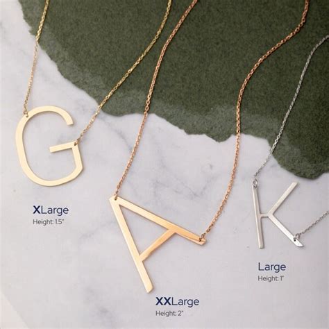 Gold Letter Necklace - Etsy