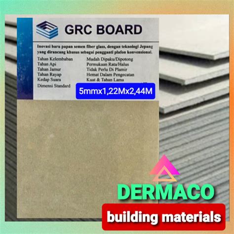 Jual Grc Board 5mm Papan Fiber Semen 122m X 244m Papan Grc