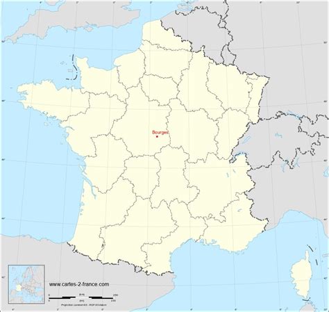 CARTE DE BOURGES Situation géographique et population de Bourges